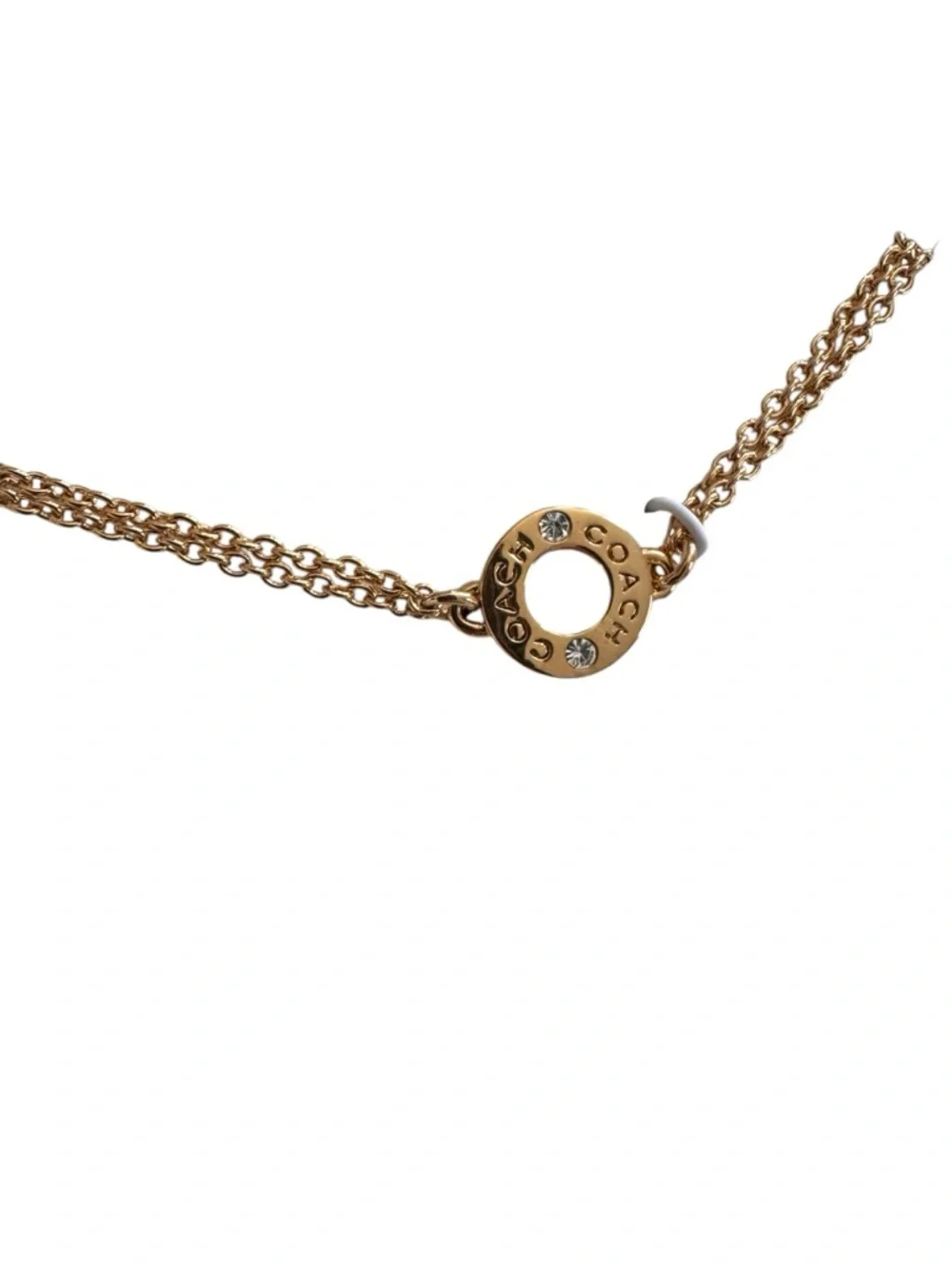 Coach Gold-Tone Circle Pendant Bracelet - NIB - Picture 2 of 4